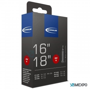 Schwalbe Duše 16/18" SV4 37/28-340/355 galuskový ventilek